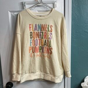 Fall Cream Graphic Sweatshirt
